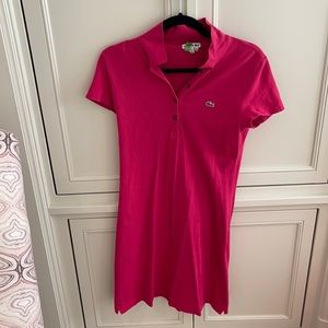 Pink Lacoste polo dress